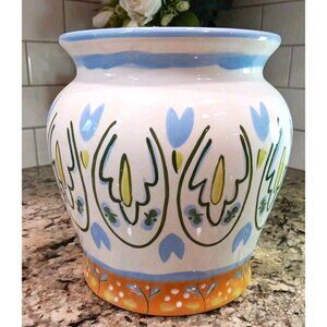 Morris Design Montreal Hand Painted Ceramic Cookie Jar Or Pot Or Vase Beautiful